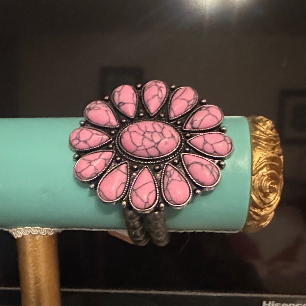 Pink Squash Blossom Bracelet